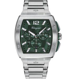 Men's Salvadore Ferragamo Luxury Sport F80 Silver Watch